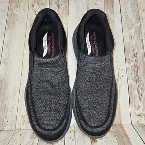 Skechers Arch Fit Mens 10.5 Black Air Cooled Relaxed Fit NWT